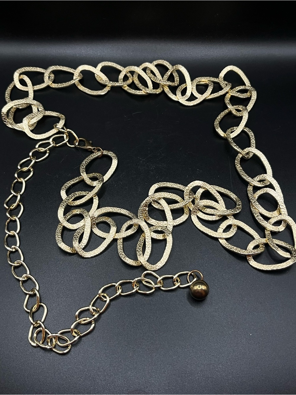 Vintage Light Weight Gold Tone Link Belt 48” Long